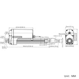 400MM Adjustable-Stroke Linear Actuator with NC Reed Switches | 12000N Capacity for Heavy Industrial  (Model 0041608-4)