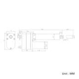 18 Inches 450MM 12V 24V Heavy Duty Linear Actuator Max Thrust 1800 lbs 8000N 800Kgs (Model 0041555)