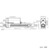 50MM Adjustable-Stroke Linear Actuator with NC Reed Switches | 12000N Capacity for Heavy Industrial  (Model 0041601-4)