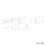 60 Inch 1500MM 3000N Heavy Duty Electric Linear Actuator with Hall Effect Sensor Position Feedback (Model 0041556-1)