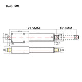 DC 6V 12V 24V Household Miniature Linear Actuator 17.5MM Max Thrust 42 lbs 188N 19Kgs (Model 0041621)
