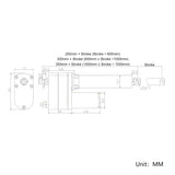700MM-1000MM Heavy Duty Linear Actuator C One-Control-Six Synchronous Control Kit (Model 0043107-2)