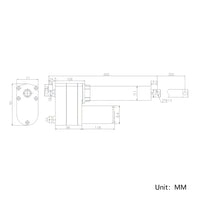 8000N Heavy Duty Linear Actuator with Potentiometer - Compact 10" 250MM