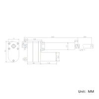 8000N Heavy Duty Linear Actuator with Potentiometer - Compact 12" 300MM