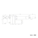 8000N Heavy Duty Linear Actuator with Potentiometer - Compact 12" 300MM