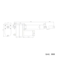 8000N Heavy Duty Linear Actuator with Potentiometer - Compact 16"400MM