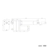 8000N Heavy Duty Linear Actuator with Potentiometer - Compact 16"400MM