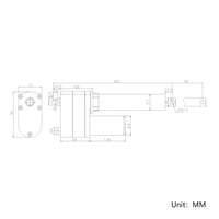 8000N Heavy Duty Linear Actuator with Potentiometer - Compact 2" 50MM