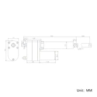 8000N Heavy Duty Linear Actuator with Potentiometer - Compact 20"500MM
