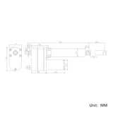 8000N Heavy Duty Linear Actuator with Potentiometer - Compact 20"500MM