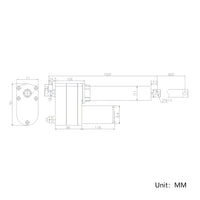 8000N Heavy Duty Linear Actuator with Potentiometer - Compact 32"800MM