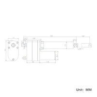 8000N Heavy Duty Linear Actuator with Potentiometer - Compact 4" 100MM