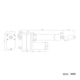 8000N Heavy Duty Linear Actuator with Potentiometer - Compact 4" 100MM