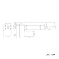 8000N Heavy Duty Linear Actuator with Potentiometer - Compact 6" 150MM