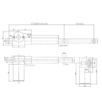 12V 24V 1300 lbs 6000N Industrial Electric Linear Actuator Remote Control Kit (Model 0043080)