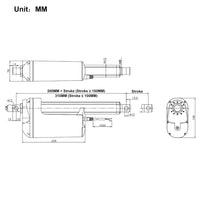 12V 24V 2700 lbs 12000N High Performance Linear Actuator Remote Control Kit (Model 0043082)