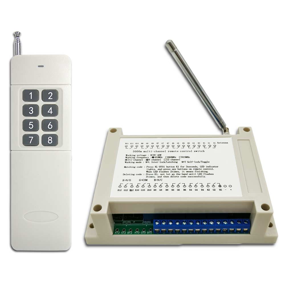 5000 Meters Long Range Wireless Remote Control Kit With 8 Channels Dry ...