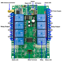 5000 Meters Long Range Wireless Remote Control Kit With 8 Channels Dry Relays Outputs (Model 0020055)