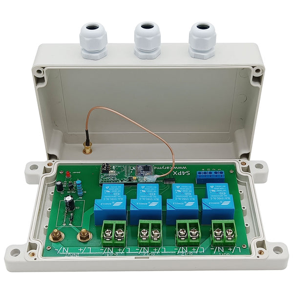 Remote Control System 4 Way 3 Miles Wireless Lora Remote Control System With 4 Way DC Power Output ...