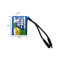 24V 2800mAh Lithium Battery Pack With Rechargeable Function