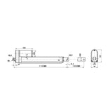 40 Inches 1000MM 2000N Linear Actuator Adjustable Stroke with Magnetic Switch Sensor (Model 0041509-3)
