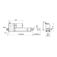 Slide Controller Kit Control Linear Actuator with Potentiometer 1000MM Stroke