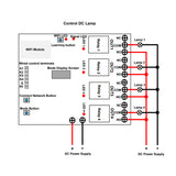 4 Channels WIFI / Bluetooth Remote Switch For Electric Curtain / Motor / Linear Actuator (Model 0022015)