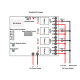 4 Channels WIFI / Bluetooth Remote Switch For Electric Curtain / Motor / Linear Actuator (Model 0022015)
