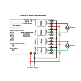 4 Channels WIFI / Bluetooth Remote Switch For Electric Curtain / Motor / Linear Actuator (Model 0022015)