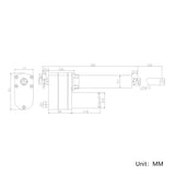 10 Inch 250MM 8000N Heavy Duty Electric Linear Actuator with Hall Effect Sensor Position Feedback (Model 0041553-1)