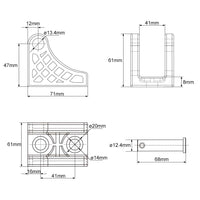 Electric Linear Actuator Fixed Mounting Bracket H (Model 0043151)