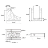 Electric Linear Actuator Fixed Mounting Bracket H (Model 0043151)