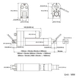3500N Adjustable-Stroke Linear Actuator Remote Kit – IP67 Waterproof with Electronic Magnetic Sensors (Model 0043084-3)