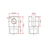 Linear Actuator F Front Mounting Connector Customization (Model 0044111)