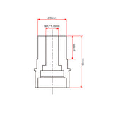 Linear Actuator F Rear Mounting Connector Customization (Model 0044112)