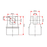 Linear Actuator F Rear Mounting Connector Customization (Model 0044112)