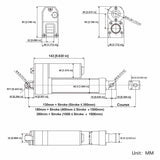 Quiet & Waterproof Linear Actuator One-Control-Three Synchronous Control Kit (Model 0043066)