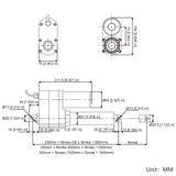 Four 1500MM Stroke Heavy Duty Linear Actuator C Synchronous Control Kit (Model 0043054-3)