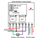 Super Long Distance 2 CH Dry Contact Output Remote Control Switch Two-way Working Mode (Model 0020691)