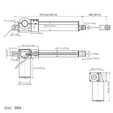 36 Inch 900MM Max 6000N Industrial Linear Actuator Built-in Hall Effect Sensor (Model 0041535-1)