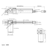 2 Inch 50MM Max 6000N Industrial Linear Actuator Built-in Hall Effect Sensor (Model 0041511-1)