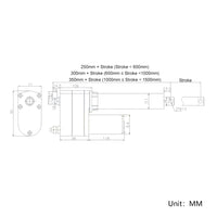 50MM-600MM 8000N Stroke Heavy Duty Linear Actuator Remote Control Kit (Model 0043081)