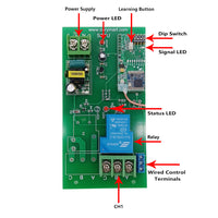 Lora Long Range 30A Dry Contact Relay Output Wireless Remote Control Switch (Model 0020093)